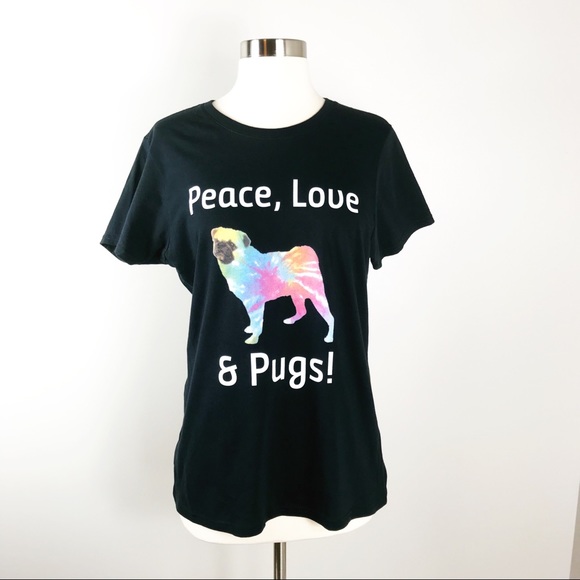 Port and Company Tops - Pug T-Shirt Size Medium